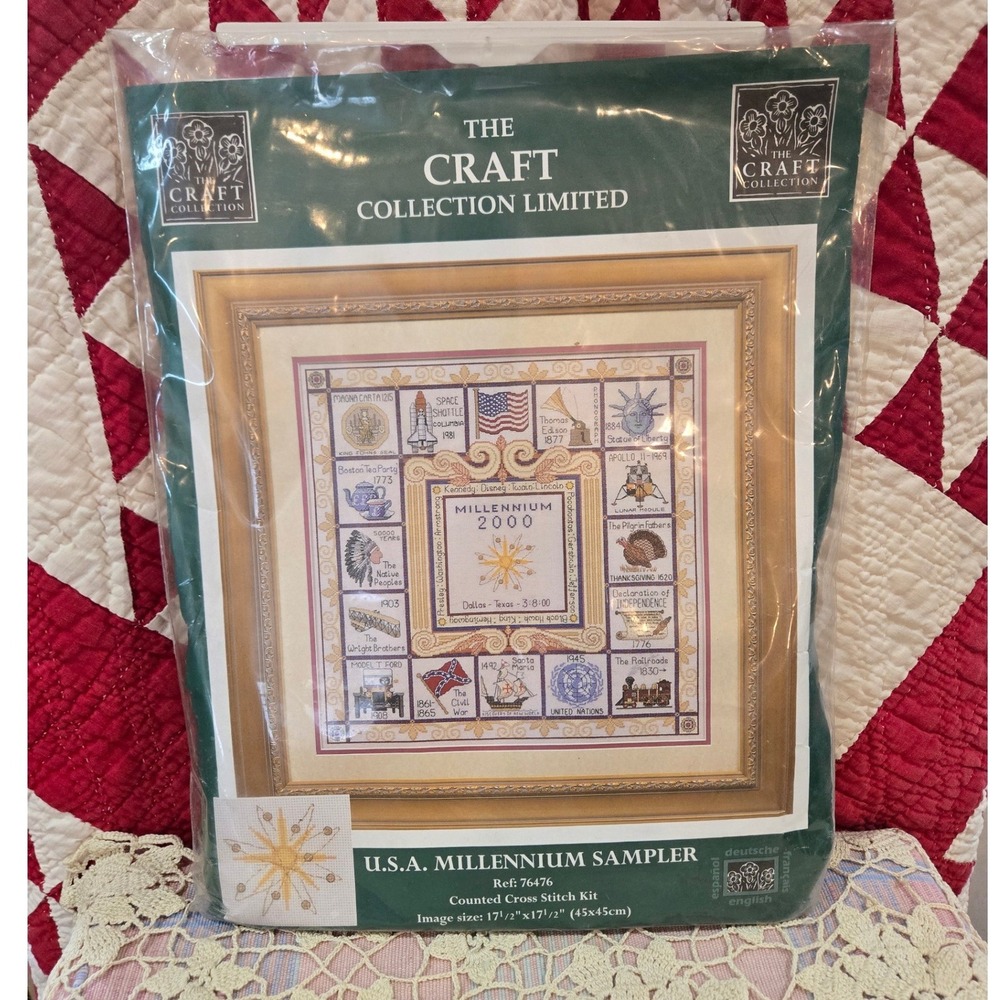 Vintage USA Millennium Sampler Cross Stitch Kit NIP 1999